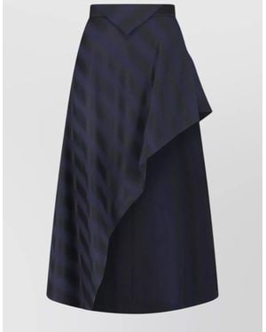 Vivienne Westwood Virgin Wool Midi Asymmetric Skirt - Blue