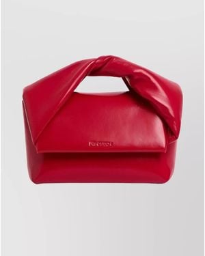 JW Anderson Twister Bag Medium Leather Tote Bag - Red