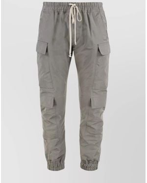 Rick Owens Cargo Pants Elastic Waistband - Gray