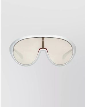 Moncler Oval Sunglasses Curved Frame - Natural