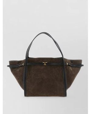 Tod's Tim Medium Suede Shopping Shoulder Bag - Multicolor