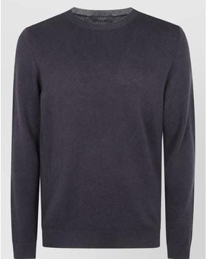 Zanone Wool Slim-Fit Round-Neck Sweater - Blue