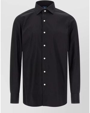 Finamore 1925 Napoli Button Down Long Sleeve Shirt - Blue