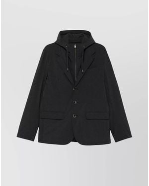 Herno Blazer Hood Flap Pockets - Black
