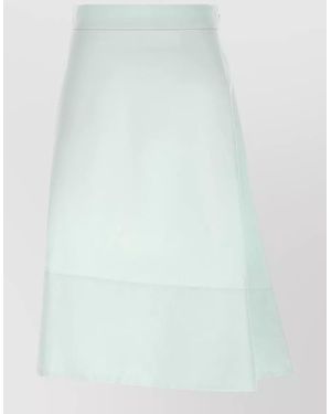 Jil Sander Cotton Asymmetric A-Line Skirt - Green