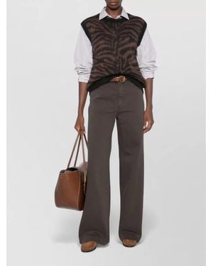 P.A.R.O.S.H. Wide-Leg Denim Jeans - Gray