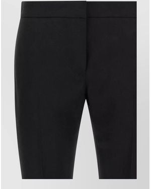 McQueen Tailored Cigarette Trousers Belt Loops Back Pocket - Blue