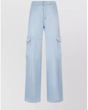 Gcds Satin Cargo Pants Ultra Wide-Leg - Blue