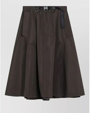 Prada Skirt Featuring Belt Loops And Flap Detail - Black