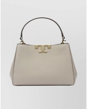 Tory Burch Eleanor Medium Leather Shoulder Bag - Gray