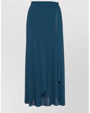 Eres Julieta Dress Asymmetric Hem One Shoulder Wrap - Blue