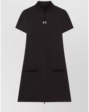 Courreges Slim-Fit Mini Dress - Black