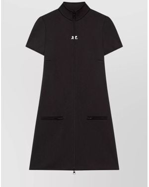 Courreges Slim-Fit Mini Dress - Black