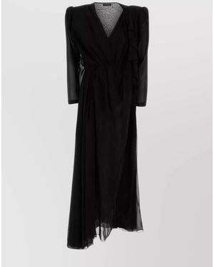 Balenciaga Silk Maxi Dress - Black