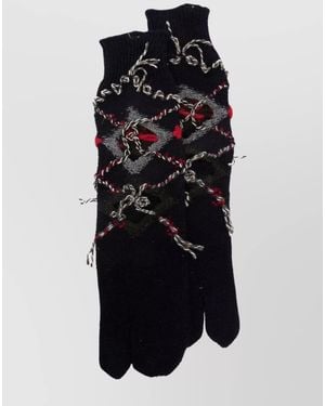 Maison Margiela Wool Tabi Knitted Socks - Blue