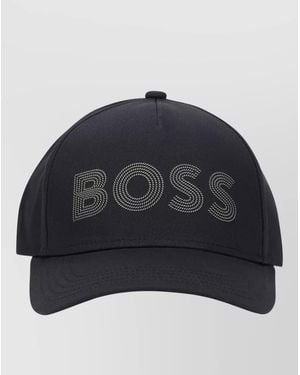 BOSS Cotton Cap Curved Visor Casual Style - Blue