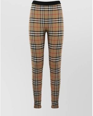 Burberry Vintage Check Printed Leggings - Grey