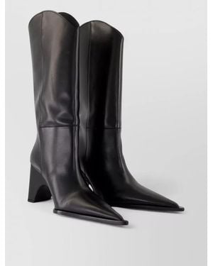 Coperni High Shaft Knee Cowboy Boots - Black