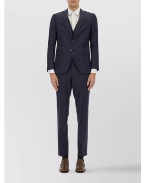 BOSS Tailored Suit Jacket Notch Lapel - Blue