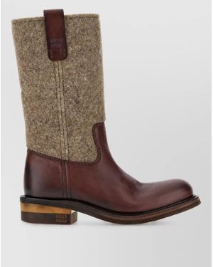 Miu Miu Leather Boots - Brown