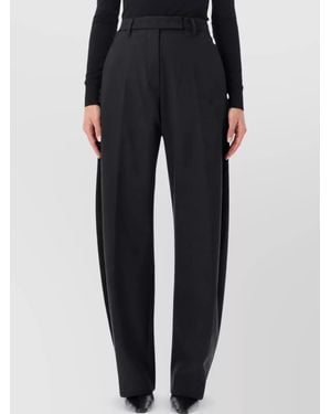 Thelatest Wool-Blend High-Rise Wide-Leg Suit Pants - Black