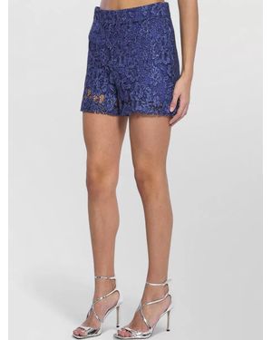 FEDERICA TOSI Lace High-Rise Tailored Shorts - Blue
