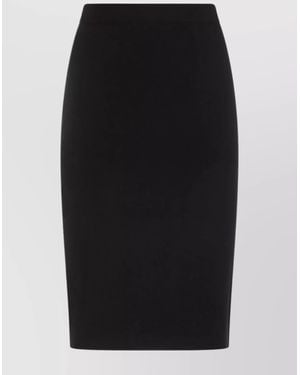Saint Laurent Knitted Pencil Skirt - Black