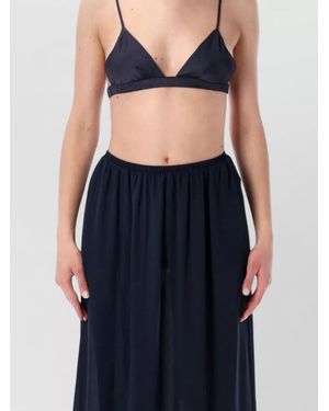 Frankie Shop Satin Plunge Triangle Bralette - Blue