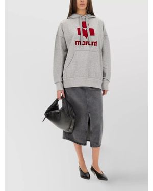 Isabel Marant Hooded Knit Sweater Pocket - Gray