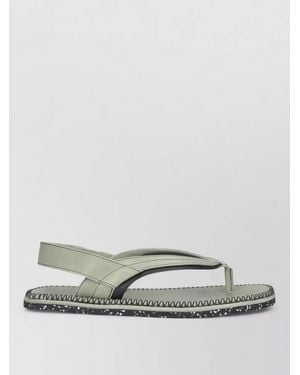 Kiko Kostadinov Leather Slides - Grey
