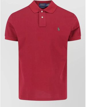 Polo Ralph Lauren Short Sleeves Shirt Polo Collar Style - Red