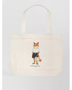 Maison Kitsuné Canvas Tote Bag - Natural