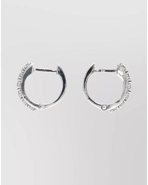Emanuele Bicocchi Sterling Zirconia Hoop Earrings - White