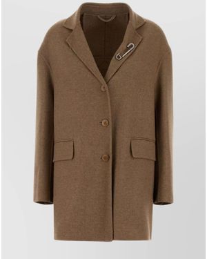 Ermanno Scervino Single Breasted Coat - Brown