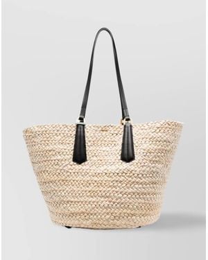 Max Mara Straw Beach Bag - Natural