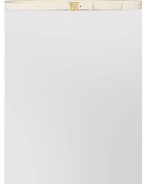 Fendi Leather Belt - White