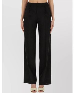 PT Torino "Lola" Wide-Leg Trousers With Pockets And Belt Loops - Black