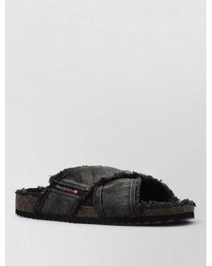 DIESEL Cotton Sandals - Black