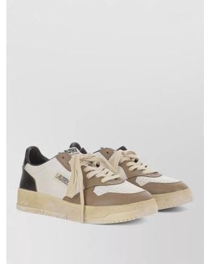 Autry Winter Low Sneakers Contrasting Panels Perforated Sole - Multicolor