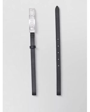 Dondup Slim Belt Adjustable Size Smooth Finish - White