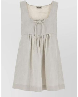 Miu Miu Linen Mini Dress - Multicolour