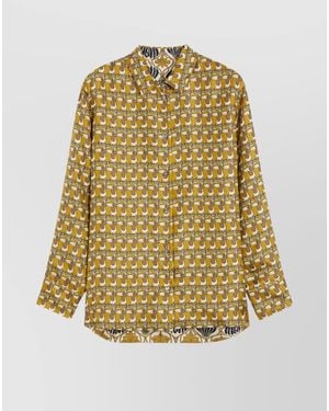 Max Mara Silk Reversible Printed Shirt - Metallic