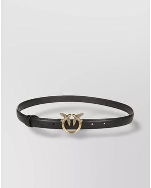 Pinko Leather Logo-Buckle Belt - Metallic
