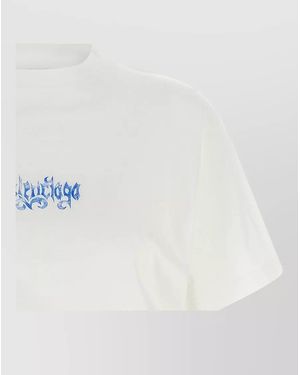 Balenciaga Sketchy Logo-Print Jersey T-Shirt - White