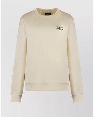 A.P.C. Cotton Logo Sweatshirt - Natural