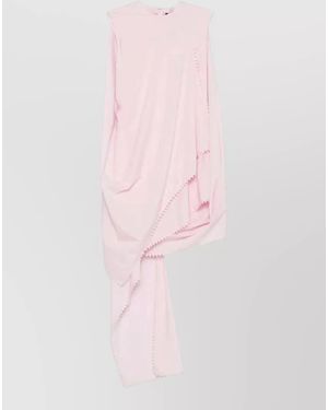 Jacquemus Gathered Sleeveless Midi Dress - Pink