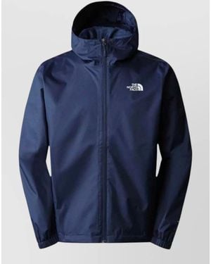 The North Face Hooded Silk Nylon Coat Elastic Cuffs - Blue