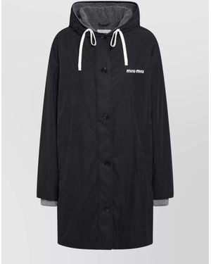 Miu Miu Parka Coat - Black