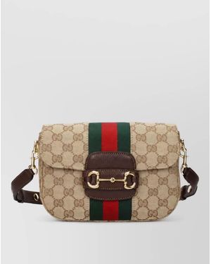 Gucci Horsebit 1955 Fabric Shoulder Bag - Multicolor
