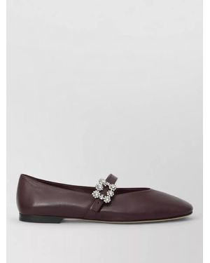 Roger Vivier Efflorescence Strap Crystal Buckle Ballerina Flats - Multicolour